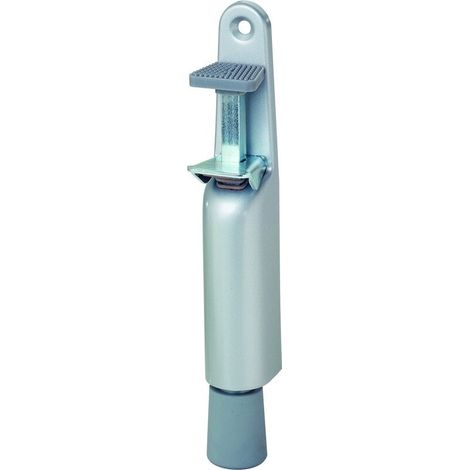 KWS 1032 Türfeststeller 30 mm Hub, abgerundet Stahl silberfarbig einbrenlackiert (1/2)