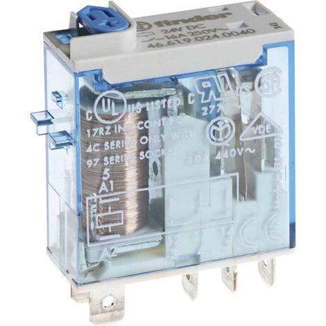 Finder 46.61.9.024.0040 Relè ad innesto 24 V/DC 16 A 1 scambio 1 pz. (1/4)