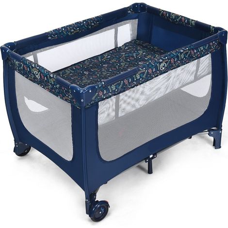 Bassinet Cot Bed Toddler Activity Center Foldable Baby Playpen With Carry Bag (1/5)