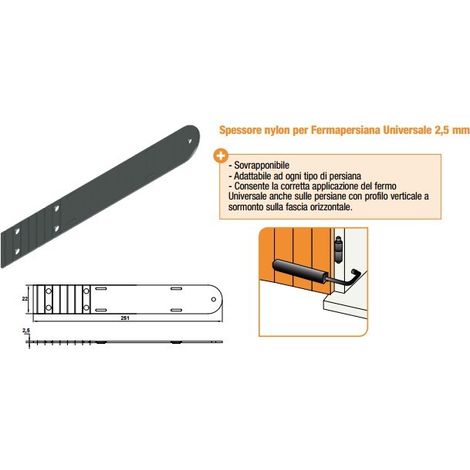 Spessore in Nylon per Fermapersiane Universale 2,5 mm Torbel