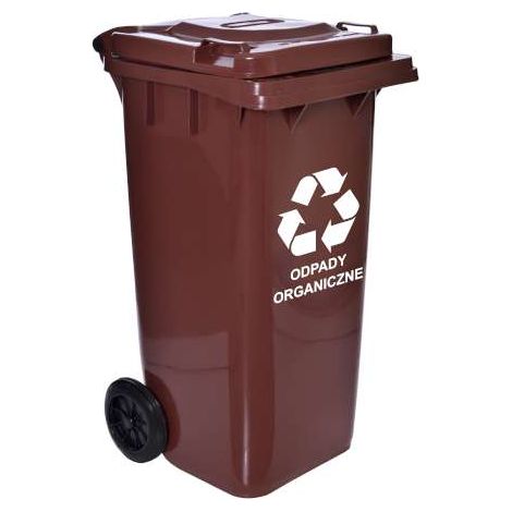 Abfallbehälter 120L brauner Mülleimer