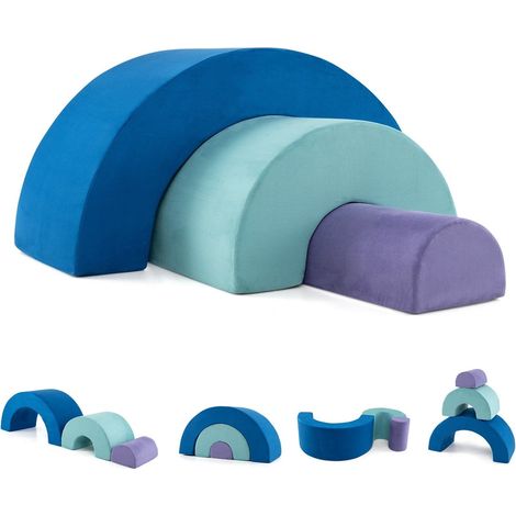 Juego de bloques de escalada de espuma (3 piezas, fundas lavables)