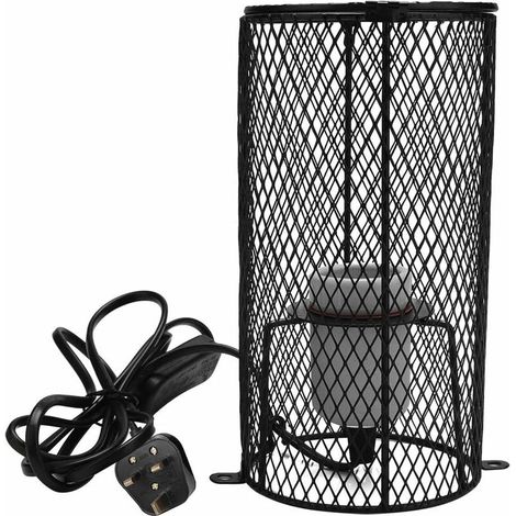 UV Ceramic Reptile Pet Infrared Heater Lamp with Grid Guard Winter Warmer for Snake Lizard Tortoise Amphibian (UK Plug) (1/4)