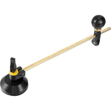 Verstellbarer Glasschneider – 1 Stück – Wolframkarbid – Präziser Schnitt bis 60 cm – Für Bastelarbeiten und kreative Hobbys – Schwarz und Gold (1/4)
