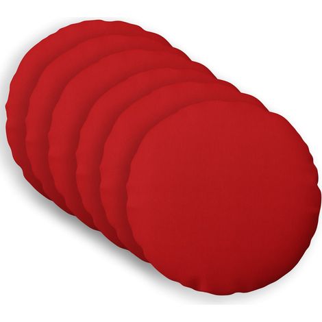 vidaXL Cushion Cover 6 pcs HEERLEN Red 脴 60 cm Fabric (1/5)