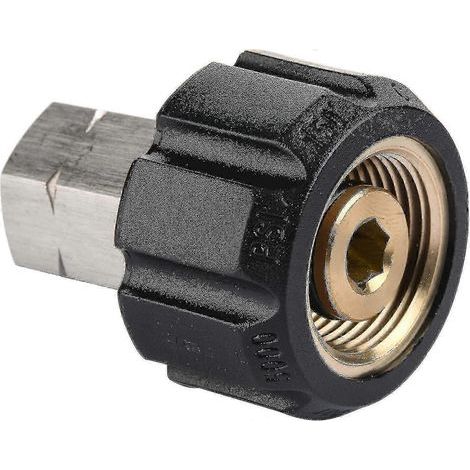 Pressure Washer Adapter, Female Metric M22 To 1/4 Inch Female Npt Fitting, 5000 Psi (1/3)