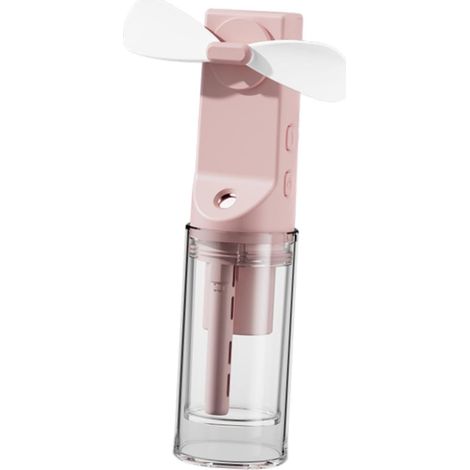 Mini ventilateur vaporisateur compact pour les activités de plein air et le maquillage, rose (1/5)