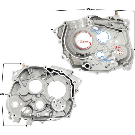 Cárter derecho del motor NXT250 2021 (1/5)