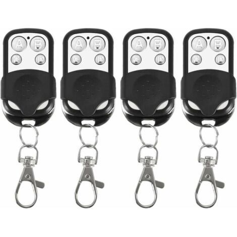 Jeu de télécommandes universelles 433 MHz pour portes de garage électriques, portails coulissants et volets roulants (jeu de 4) (1/5)