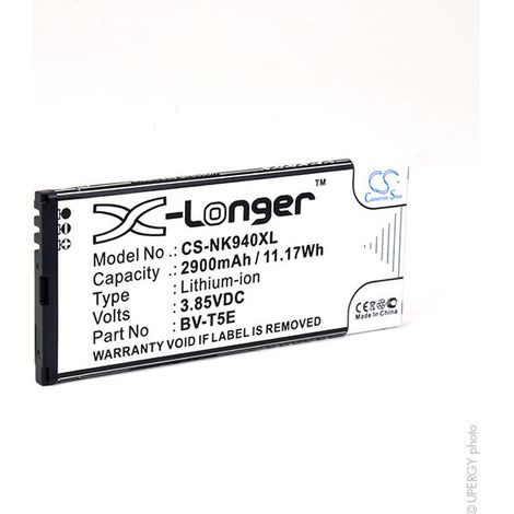 NX - Batterie téléphone, smartphone, GSM pour Microsoft 3.85V 2900mAh - BV-T5EBVT5E (1/3)