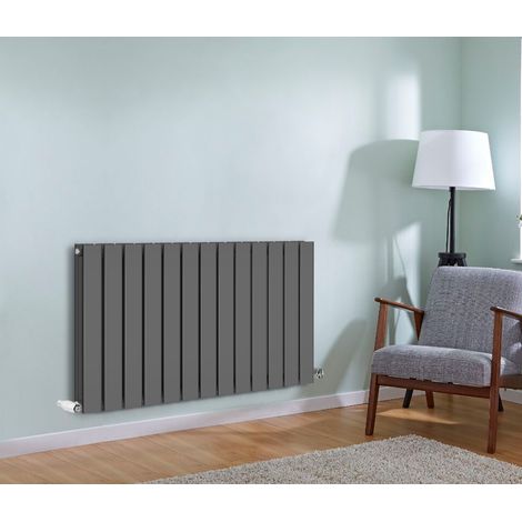 NRG Flat Panel Radiator Designer Column Bathroom Central Heating Anthracite Double 600x884mm