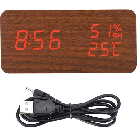 Réveil Veilleuse Horloges Cartes LED Numérique Esthétique (1/5)
