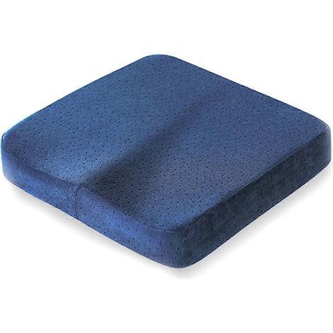 Coussin ergonomique en mousse à mémoire de forme pour bureau, voiture ou siège de bureau, bleu marine (1/5)