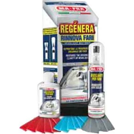 Kit de rénovation de phares « REGENERA FARI », lot de 19 pièces