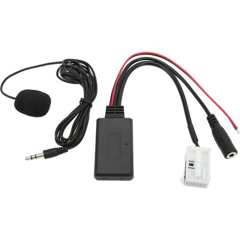 Adaptateur de Voiture Bluetooth, Adaptateur Aux Bluetooth ABS pour Adaptateur Bluetooth Aux de Voiture Installation Facile pour RCD310 RCD510 RNS510 (avec Micro). (1/5)
