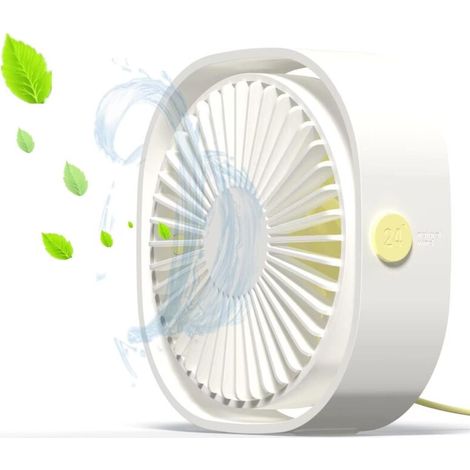 ®Rising FF Mini ventilateur bureau USB silencieux, design compact 3 vitesses portable (1/5)