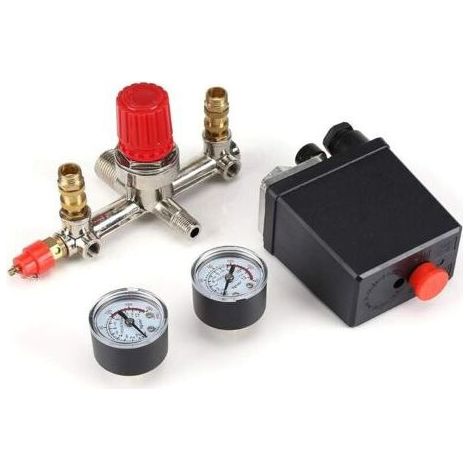 Druckschalter – Manometer – Regler – Manometer – Luftkompressor – Ventilschalter – Steuerdruckschalter – Kompressorzubehör (1/5)