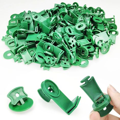 300 supports de serre, pinces de maintien pour plantes, pinces à torsion pour serre, crochets pour plantes de serre, pour film à bulles, protection solaire (1/5)