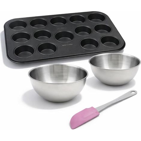 Set de 4 ustensiles de pâtisserie moule à gâteaux bol spatule Black mettallic Black mettallic Zenker Black mettallic (1/5)