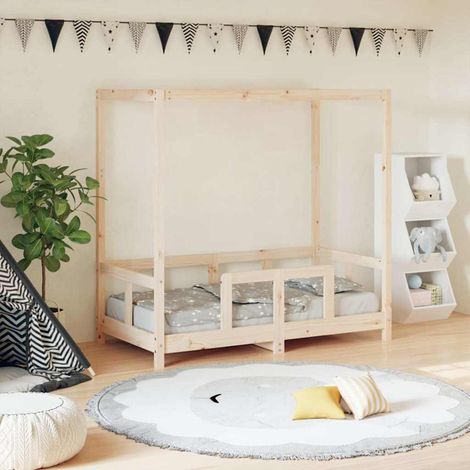vidaXL Cadre de lit pour enfant 70x140 cm bois de pin massif (1/5)