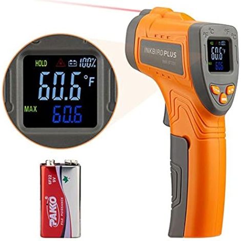 INKBIRD INK-IFT0 Berührungsloses Infrarot-Thermometer -50-550℃ Digitales Laser-Thermometer mit LCD-Bildschirm für Küche/Industrie