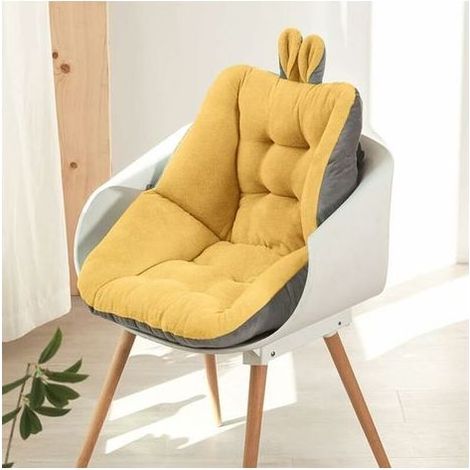 Coussin de Siège avec Dossier Coussin Coccyx Anti Escarres Ergonomique pour Soulager Les Maux de Dos Coussins de Chaises Bureau Voiture Coussin Assise Sol (Jaune, 45x45cm) (1/5)