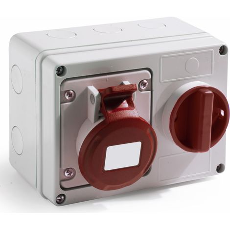Connecteur industriel RS PRO, 3P+E, 16A, 400 V, Montage mural ( Prix pour 1 )