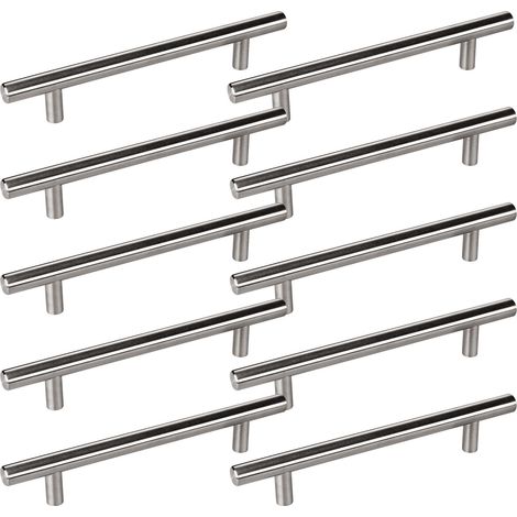 Stangengriff/ Relinggriff G10 BA 128 mm Edelstahl gebürstet, 10 Stück
