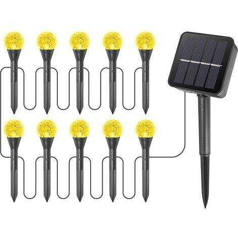 Solarbetriebene Lichterkette für den Außenbereich mit 8 Modi und 4 Farben für Garten, Party, Hochzeit und Weihnachten (1/5)