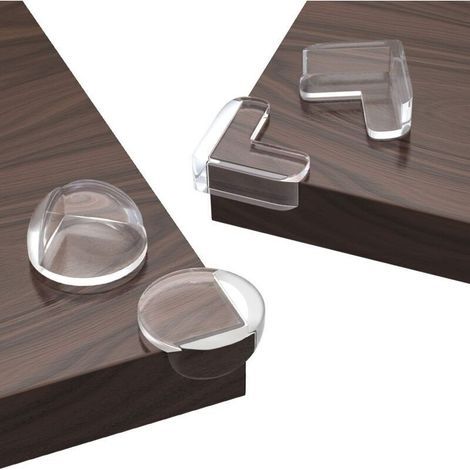 Protections d'angles de table bébé – 16 pièces en silicone transparent non toxique, adhésif renforcé, sécurité optimale pour la maison (1/4)