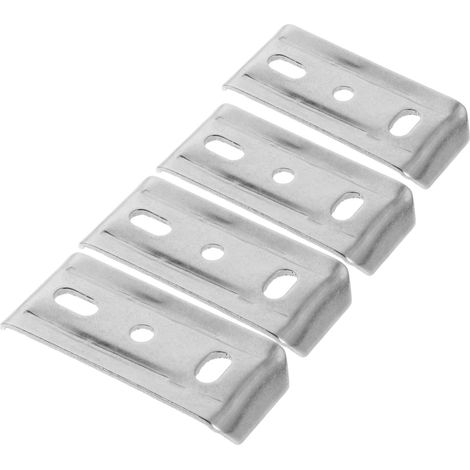 Baluue Kit de fixation pour barre porte-serviettes en acier 4 pièces) avec base renforcée et coins arrondis pour une installation en douceur