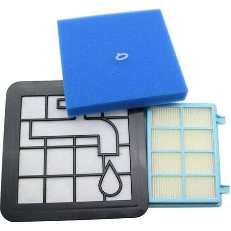 Set di filtri in schiuma lavabili per aspirapolvere compatti Philips Power Pro FC9331/09 FC9332/09 FC8010/01 FC8010 (1/3)