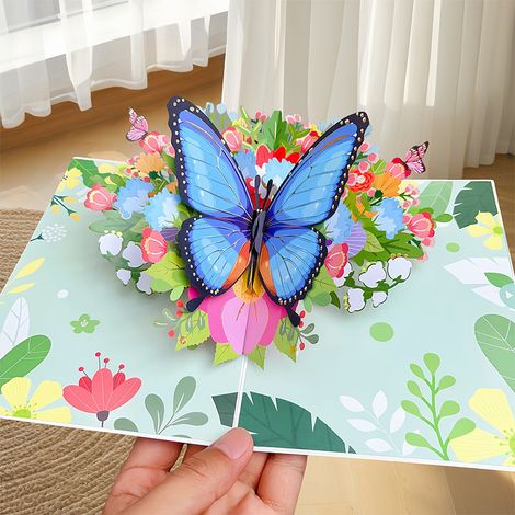 3D Phalaenopsis Orchid Birthday Card, Anniversary Card, Wedding Card, Retirement Thank You Card, Spring Greeting Card, 15x20CM - 15x20cm