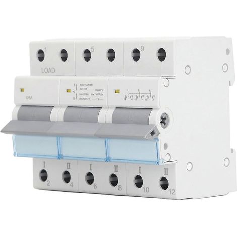 DC-Trennschalter für Solarmodul-PV-Anlage, DIN-Leistungsschalter, 3-polig, 125 A, 400 V, Doppel-Leistungstrennschalter