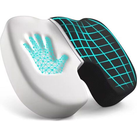 Coussin Chaise, Coussin de Siège, Coussin pour Chaise de Bureau, Coussin en Mousse à Mémoire de Forme, Coussin Antidérapant pour Gaming, Coussin Voiture Conducteur, Housse Lavable (1/5)