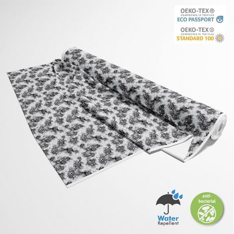 TESSUTI DECORATIVI PER ESTERNI OXFORD - Motivo bianco e nero  DX18084 (1/5)