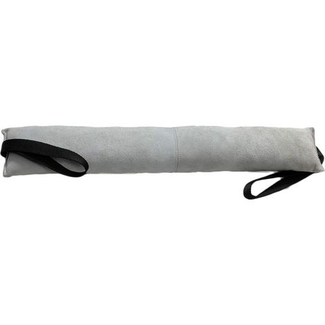 Jouet de Dressage avec 2 Boucles de Main Cuir pour Chien Gris 60 x 10 x 10 cm