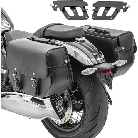 Set 2x Satteltaschen + QL-Halterungen für Kawasaki Vulcan S 15-25 Oregon