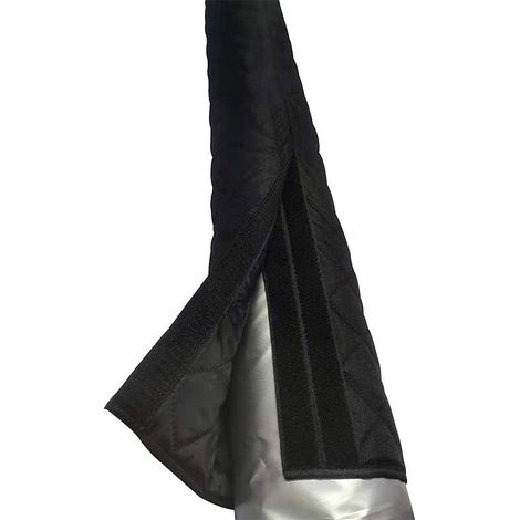 Klimaanlagenschlauchabdeckung, flexible Aluminium-Schlauchhülle, universelle isolierte Entlüftungsschlauchabdeckung für Abgasrohre (schwarz) (1/5)