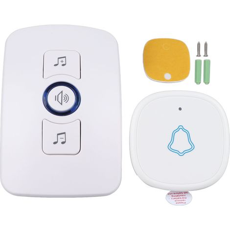 Sonnette sans fil domestique, sonnette musicale intelligente électrique, appel pour personnes âgées, 100-220V UE. (1/5)