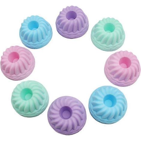 Moules à gâteaux 3D en silicone antiadhésif réutilisable, plaque de cuisson résistante à la chaleur de qualité alimentaire pour cupcakes, beignets et desserts (1/5)