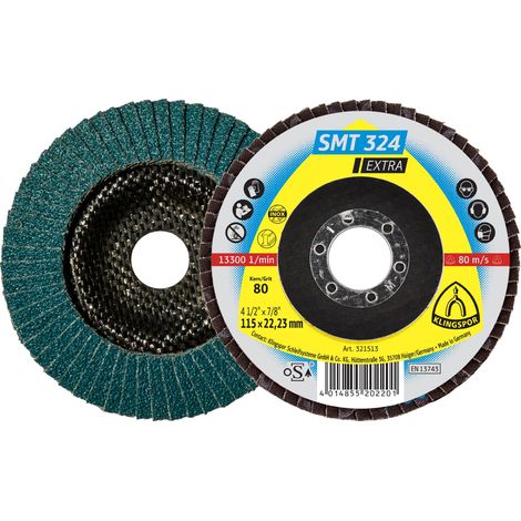 Klingspor SMT 324 Extra Schleifmopteller 115 x 22,23 mm Korn 80 10 Stück (1/4)