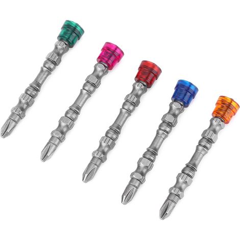 Embout de tournevis magnétique double tête puissant de 65 mm pour tournevis électrique cruciforme PH2 (1/5)