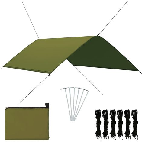 Lona de exterior verde 3x2 m