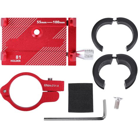 Support de Téléphone Universel pour Vélo de Route en Alliage d'Aluminium GUB, Montage Mini (Rouge) (1/5)