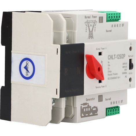Commutateur de transfert automatique double alimentation ignifugé pour centre commercial AC230V 63A (1/5)