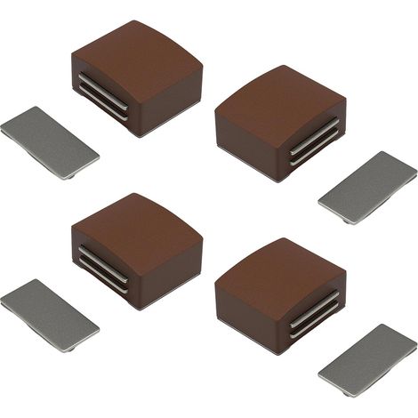 Lot de 4 supports porte d'armoire, sans perçage, pour une (1/5)