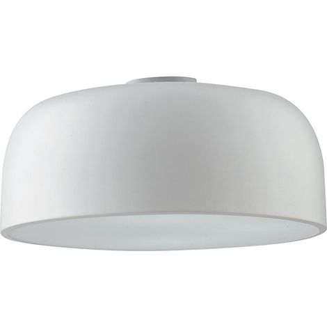 Plafoniera da soffitto tonda design moderno in metallo 38 cm Bristrot - Bianco (1/2)