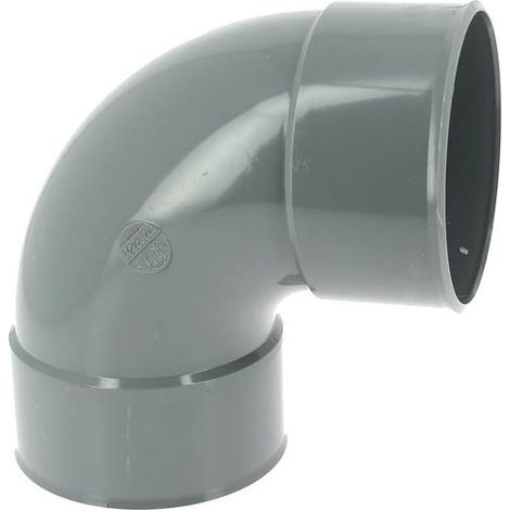 Coude simple PVC évacuation femelle-femelle 87°30 – Diamètre 125mm – Raccord lisse pour systèmes d'évacuation