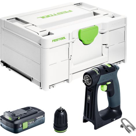 Trapano avvitatore a batteria Festool CXS 18-Basic 18 V 40 Nm brushless + 1x batteria ricaricabile 4,0 Ah + caricatore rapido + systainer